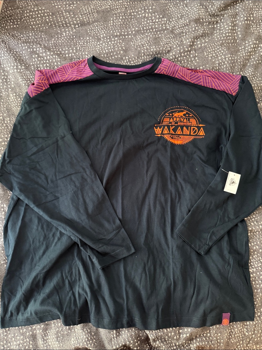 Disney Black Long-Sleeve Men’s Shirt with Shoulder Accents